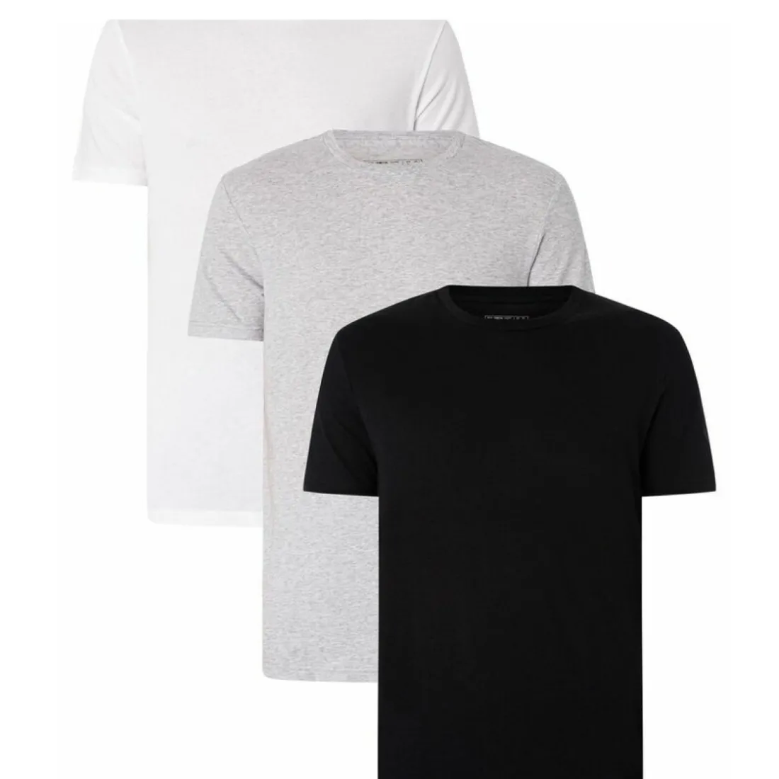 Lot de 3 tee-shirts col rond homme Active Core Coton Adidas gris