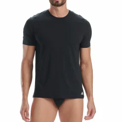 Lot de 3 tee-shirts col rond homme Active Core Coton Adidas noir