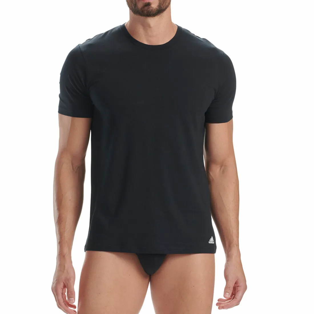 Lot de 3 tee-shirts col rond homme Active Core Coton Adidas noir