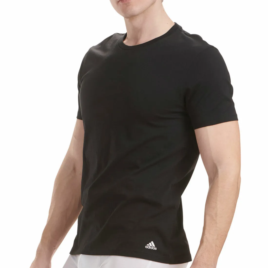 Lot de 3 tee-shirts col rond homme Active Core Coton Adidas noir