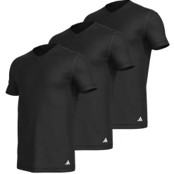 Lot de 3 tee-shirts homme col V Active Core Cotton Adidasport noir en coton