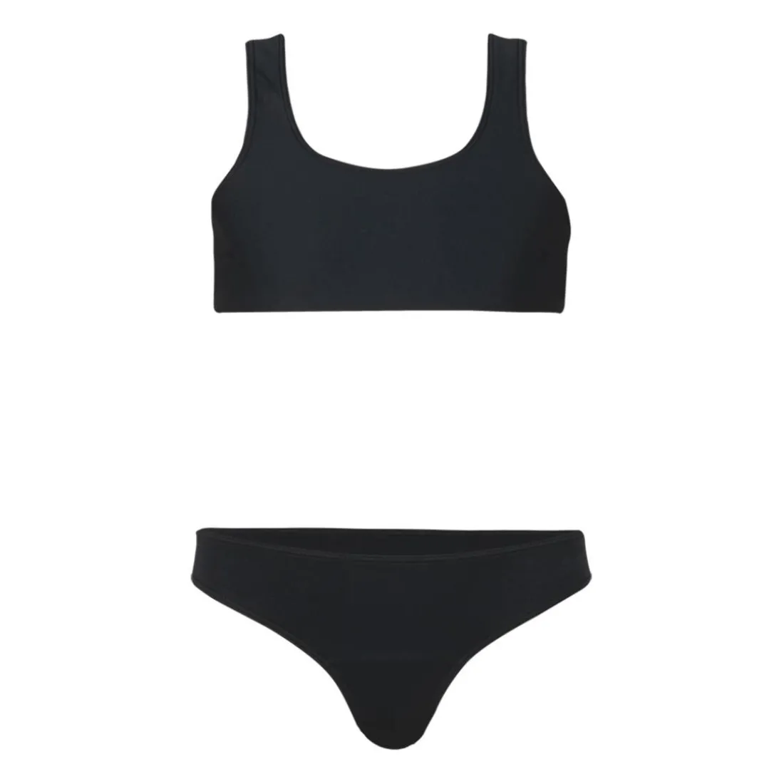 Maillot de bain pour les règles 2 pièces fille Athena noir