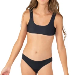 Maillot de bain pour les règles 2 pièces fille Athena noir