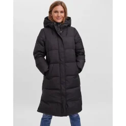 Manteau Capuche Long noir Ula