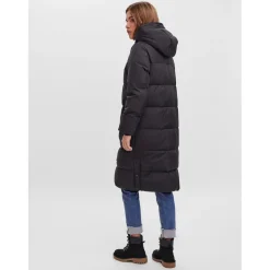 Manteau Capuche Long noir Ula