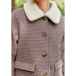 Manteau carreaux NATTIE rouge