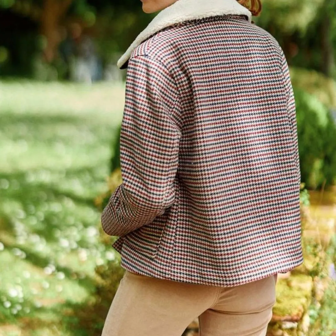 Manteau carreaux NATTIE rouge