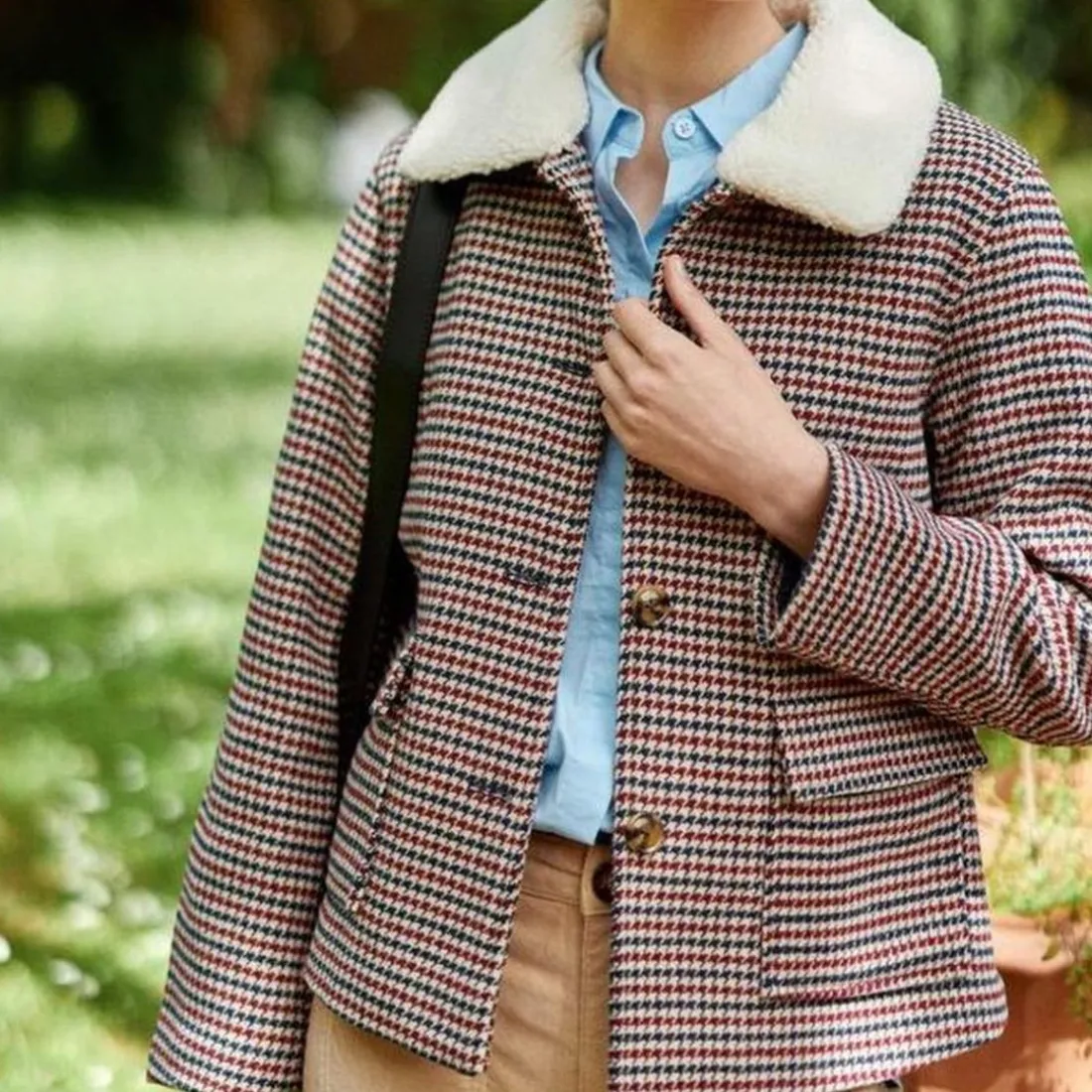 Manteau carreaux NATTIE rouge