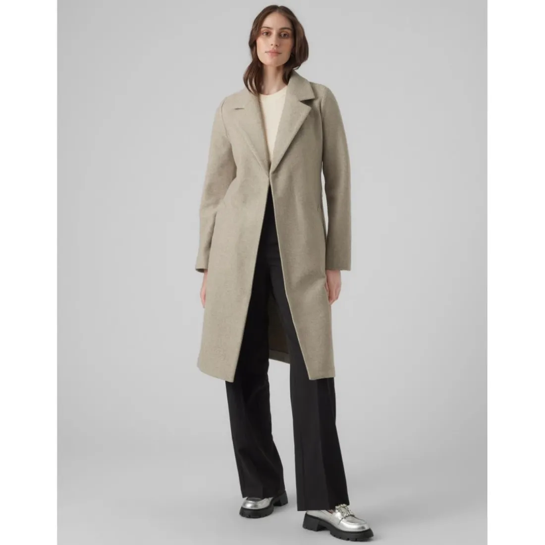 Manteau col à revers - Marron