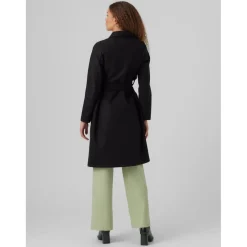 Manteau Col à revers Sous le genou noir Sloan