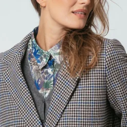 Manteau croisé à carreaux Ernest