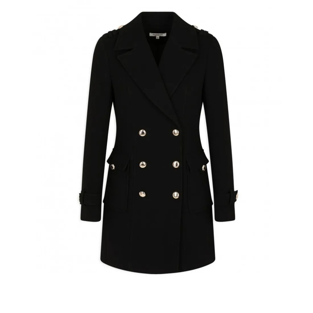 Manteau droit boutonné