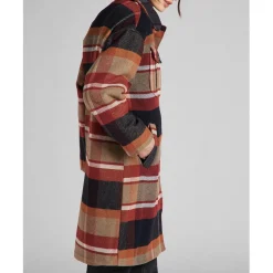 Manteau Femme Wool Coat bleu foncé en laine