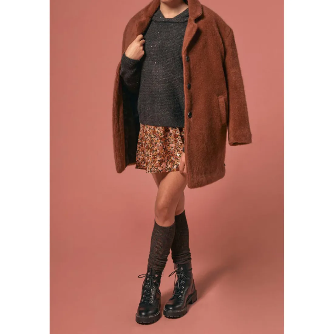 Manteau fille LIZEGI rose