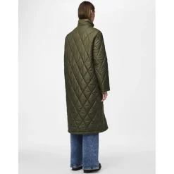 Manteau long matelassé Mailey vert Tia