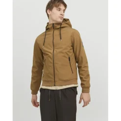 Manteau softshell homme marron