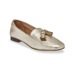 Mocassin - Or en cuir