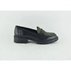 Mocassins femme Noir Kaki