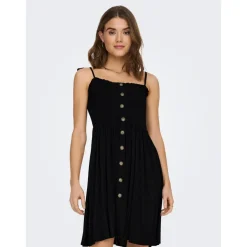 ONLANNIKA - Robe courte avec cordon d'attache noir en viscose