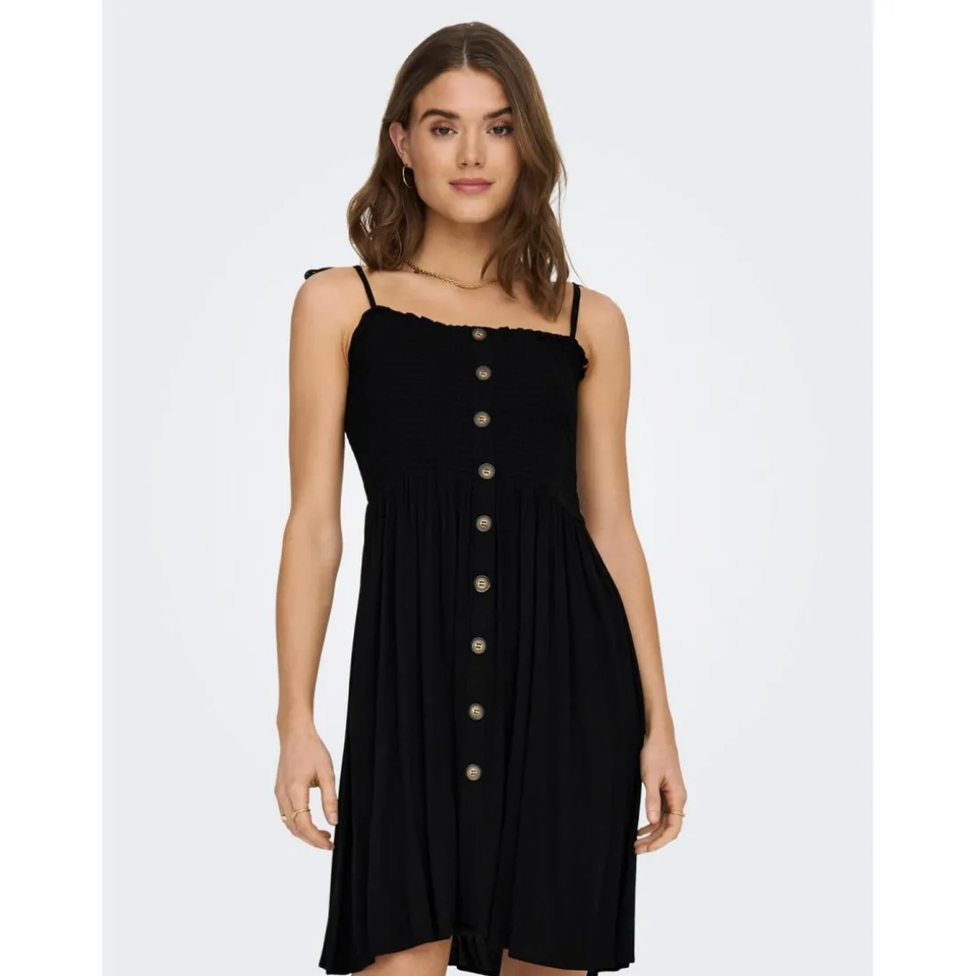 ONLANNIKA - Robe courte avec cordon d'attache noir en viscose