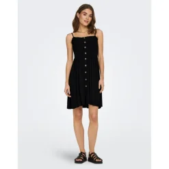 ONLANNIKA - Robe courte avec cordon d'attache noir en viscose