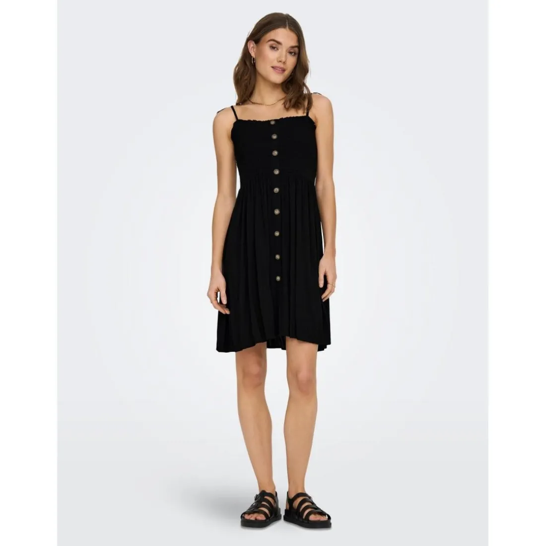 ONLANNIKA - Robe courte avec cordon d'attache noir en viscose