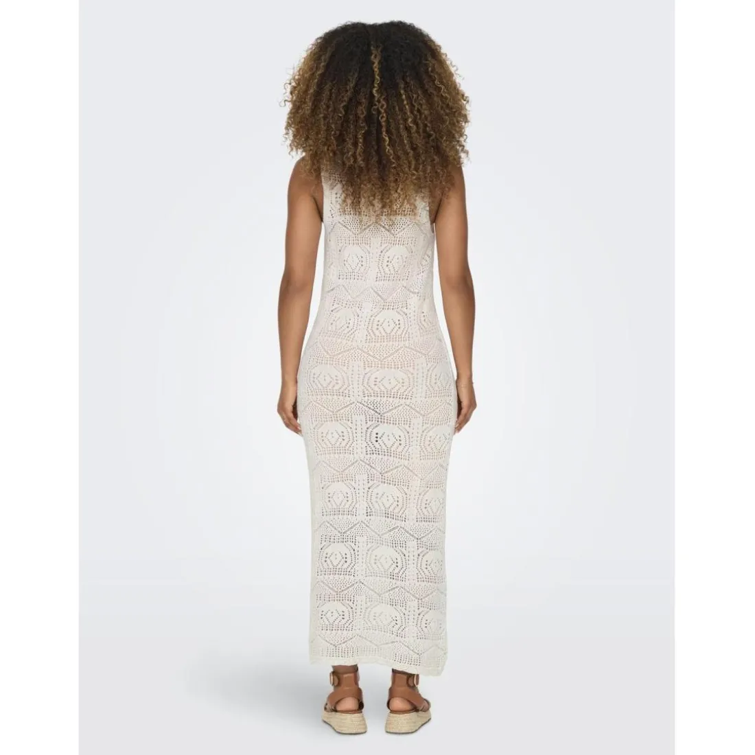 Onlbeach Life Sl Dress Knt beige en coton Gail