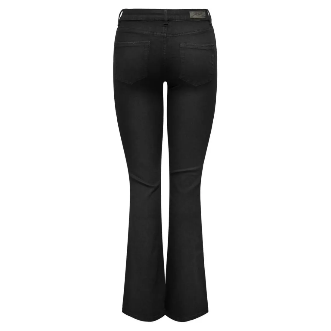 Onlblush Mid Flared Dnm Rea2343 Noos noir en coton Tess