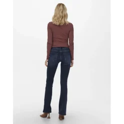 Onlblush Mid Flared Dnm Rea409 Noos noir en coton Tia