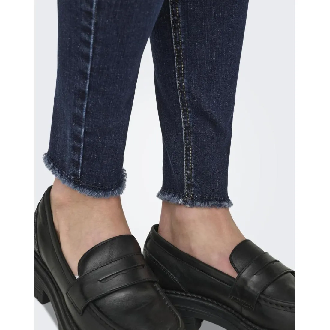 Onlblush Mid Sk Ankle Rw Dnm Dot245 Noos bleu denim en coton Isa