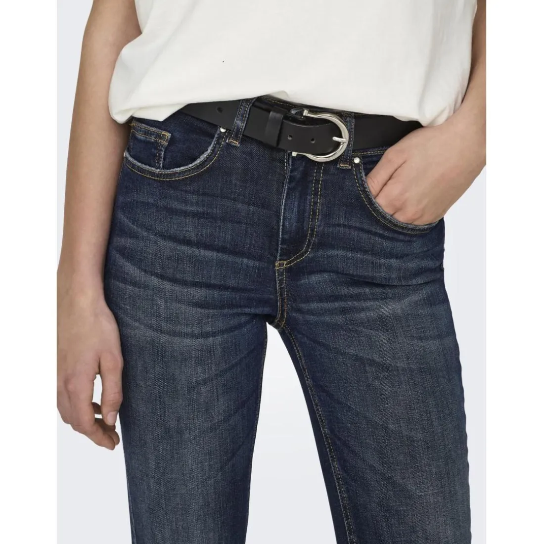 Onlblush Mid Sk Ankle Rw Dnm Dot245 Noos bleu denim en coton Isa