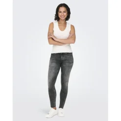 Onlblush Mid Sk Ankle Rw Dnm Dot227 Noos gris foncé en coton Zadie