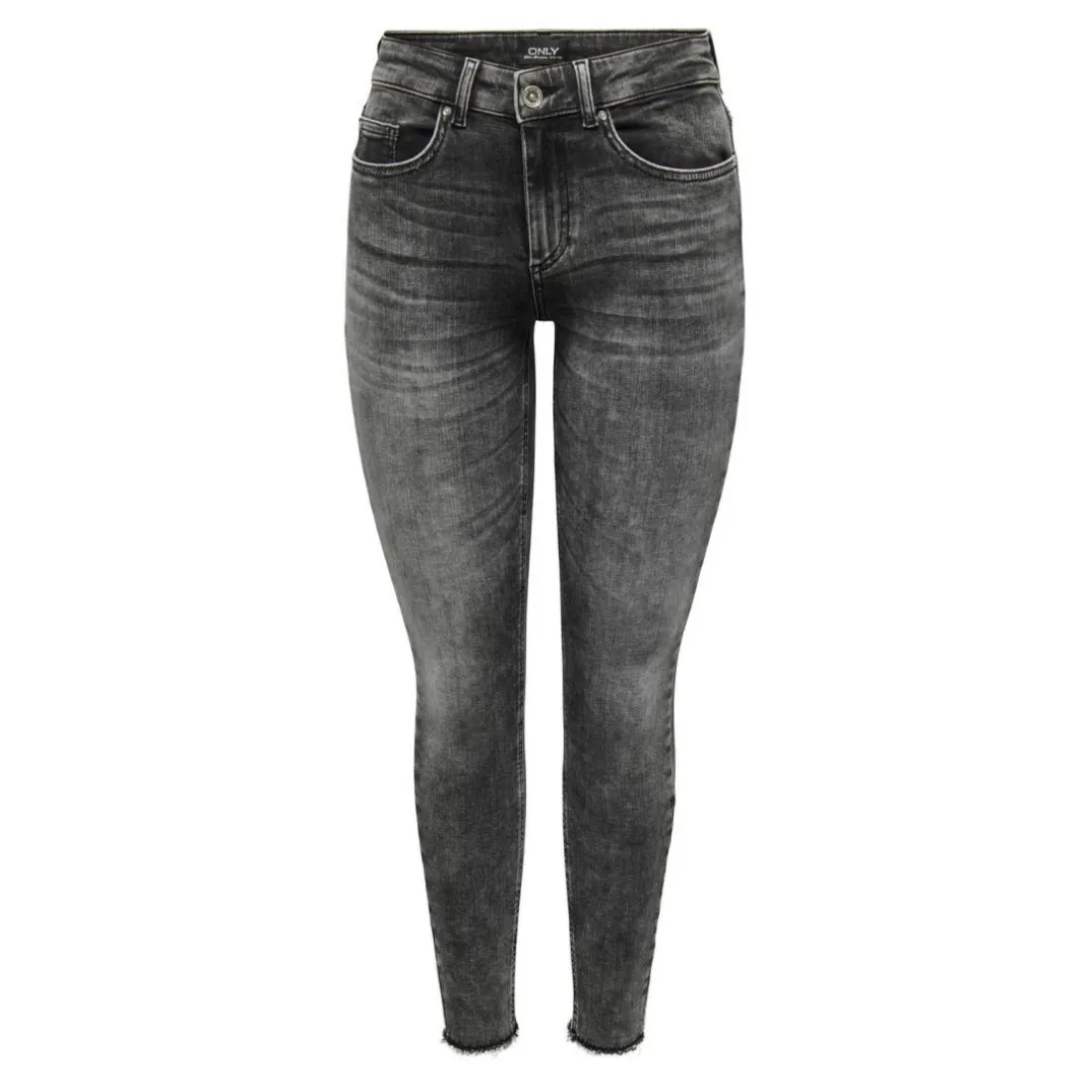 Onlblush Mid Sk Ankle Rw Dnm Dot227 Noos gris foncé en coton Zadie