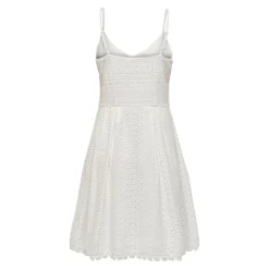 ONLHELENA - Robe courte avec dentelle féminine blanc en coton