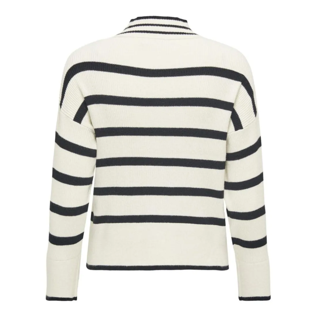 Onlibi L/S Highneck Pullover Knt Noos blanc;gris en viscose Nia