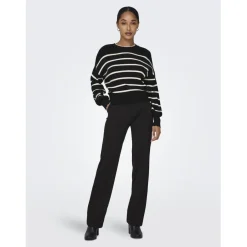 Onlibi Ls O-Neck Noos Knt noir en viscose Vivi