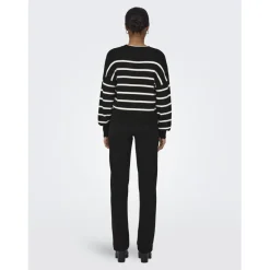 Onlibi Ls O-Neck Noos Knt noir en viscose Vivi