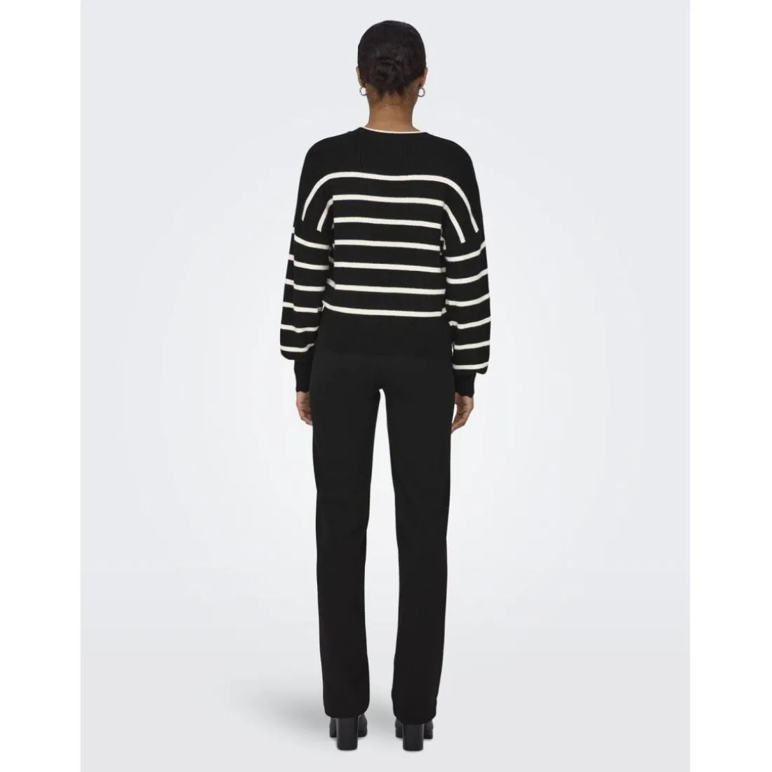Onlibi Ls O-Neck Noos Knt noir en viscose Vivi