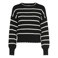Onlibi Ls O-Neck Noos Knt noir en viscose Vivi