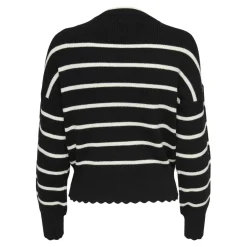 Onlibi Ls O-Neck Noos Knt noir en viscose Vivi
