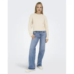 Onljuicy Lw Wide Leg Dnm Rea365 Noos en coton Lena bleu clair