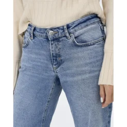 Onljuicy Lw Wide Leg Dnm Rea365 Noos en coton Lena bleu clair