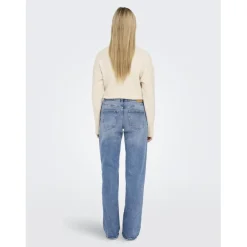 Onljuicy Lw Wide Leg Dnm Rea365 Noos en coton Lena bleu clair