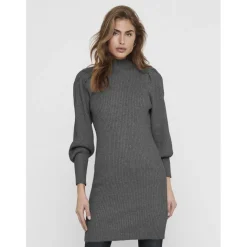 Onlkatia L/S Dress Knt Noos gris en viscose Sloan