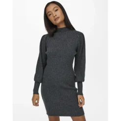 Onlkatia L/S Dress Knt Noos gris en viscose Sloan