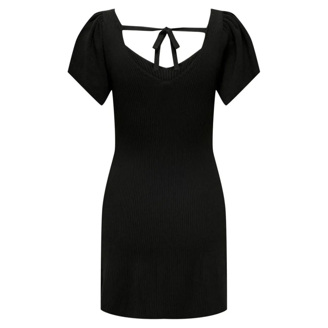 ONLLEELO - Robe courte avec cordon d'attache au dos noir