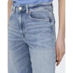 Onlmadison Blush Hw Wide Dnm Cro371 Noos bleu denim en coton Nora