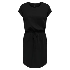 ONLMAY - Robe courte col rond et manches courtes noir en coton