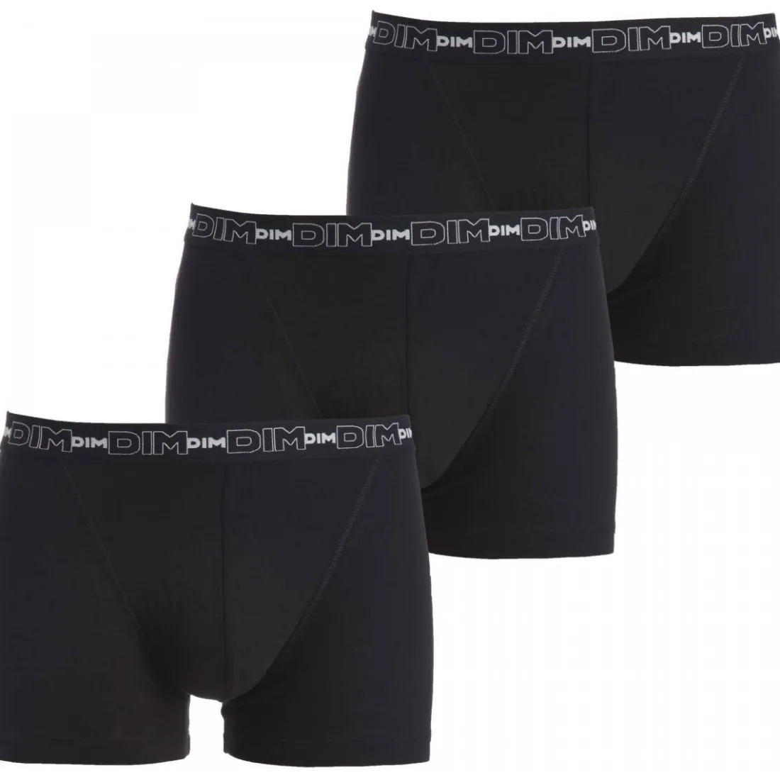 Pack de 3 Boxers Coton Stretch - Ceinture Siglée Noir
