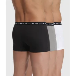 Pack de 3 Boxers Coton Stretch - Ceinture Siglée Noir / Gris / Blanc en tissu